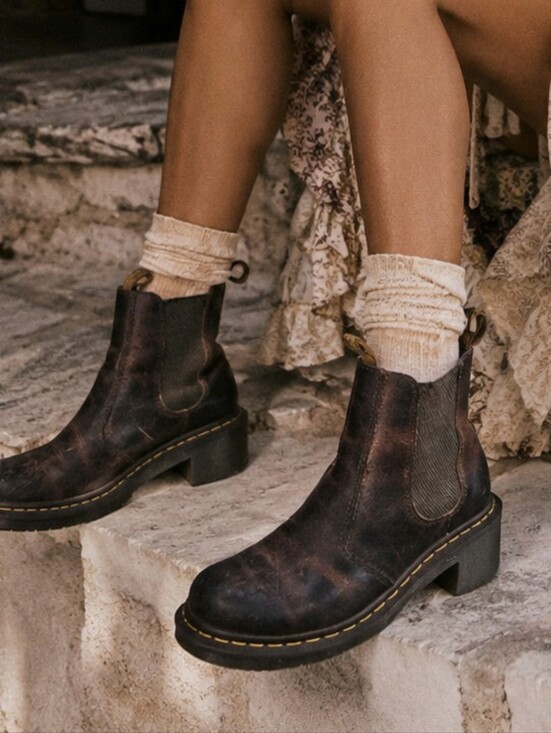 Dr. Martens Shoes - Dr. Marten’s Women’s Cadence Greenland Chelsea Chunky Leather Blundstone Boots